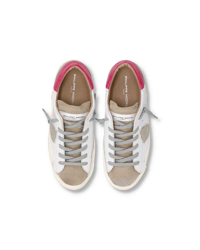 Sneakers Prsx Women, White Fuchsia Dove Grey