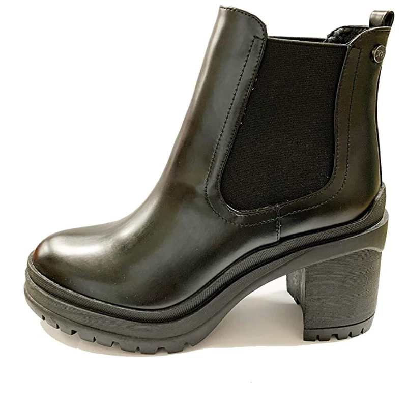 XTI - 44629 - Damenstiefelette aus Leder - Schwarz