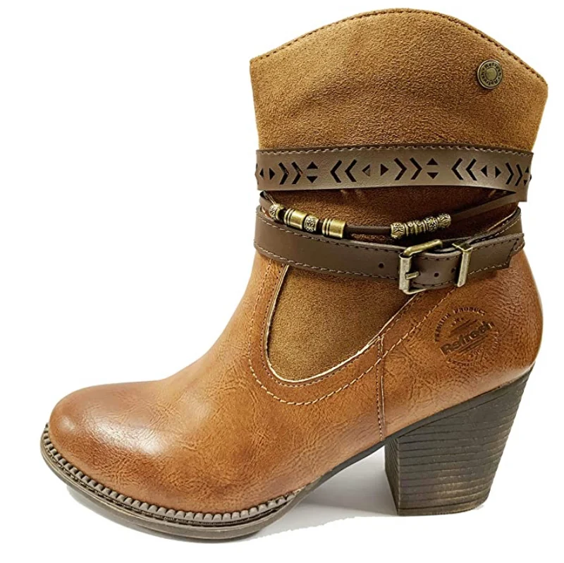 Refresh Damen-Stiefelette – Kamel