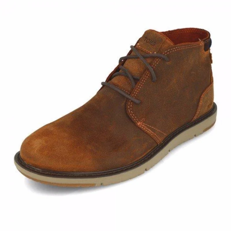 TOMS Herren Navi Leder im Used-Look Chelsea Stiefel - Braun