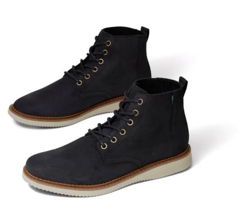 TOMS Herren Porter Wachsleder Chelsea Stiefel - Schwarz