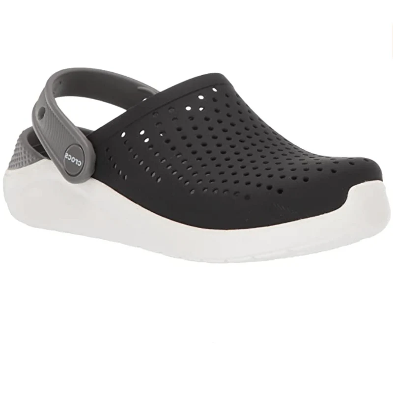Crocs Literide Clog für Kinder – Schwarz / Weiß