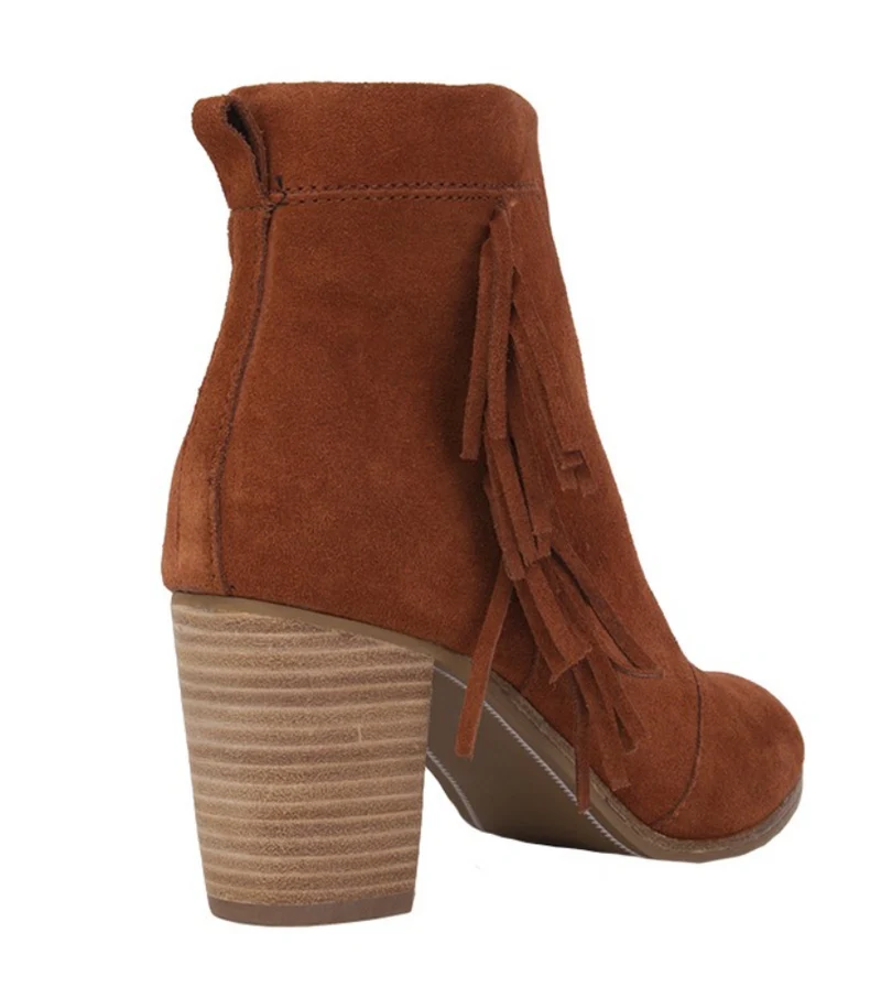 TOMS - Lunata-Absatz - Cognac-Stiefel