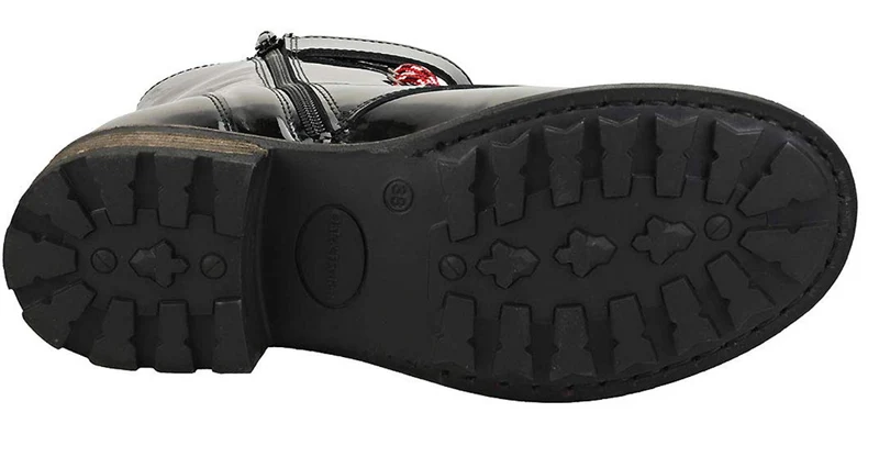Oak & Hyde Damen-Stiefeletten „Bridge Jungle“ aus Lackleder – Schwarz