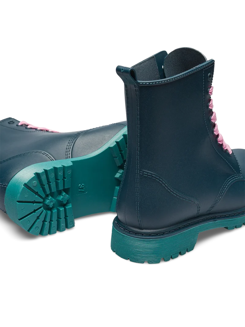 Smaragdblaue Regenstiefel für Frauen