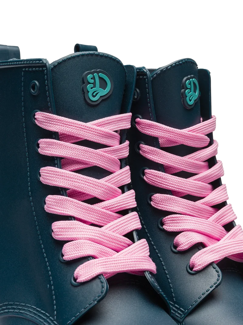 Smaragdblaue Regenstiefel für Frauen