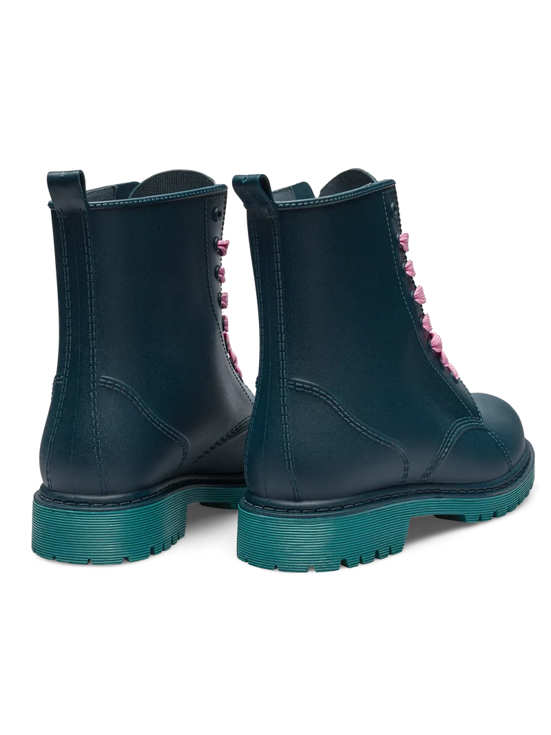 Smaragdblaue Regenstiefel für Frauen