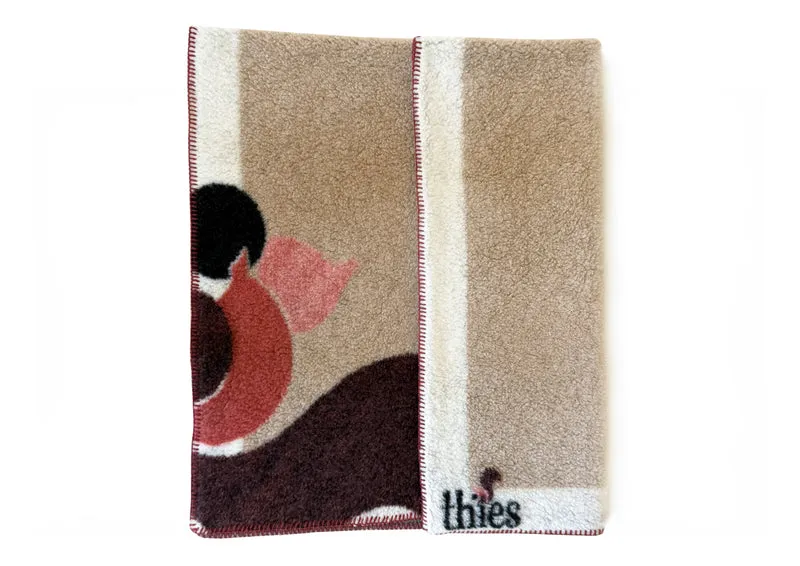 thies Eco Squirrel Wool Blanket beige