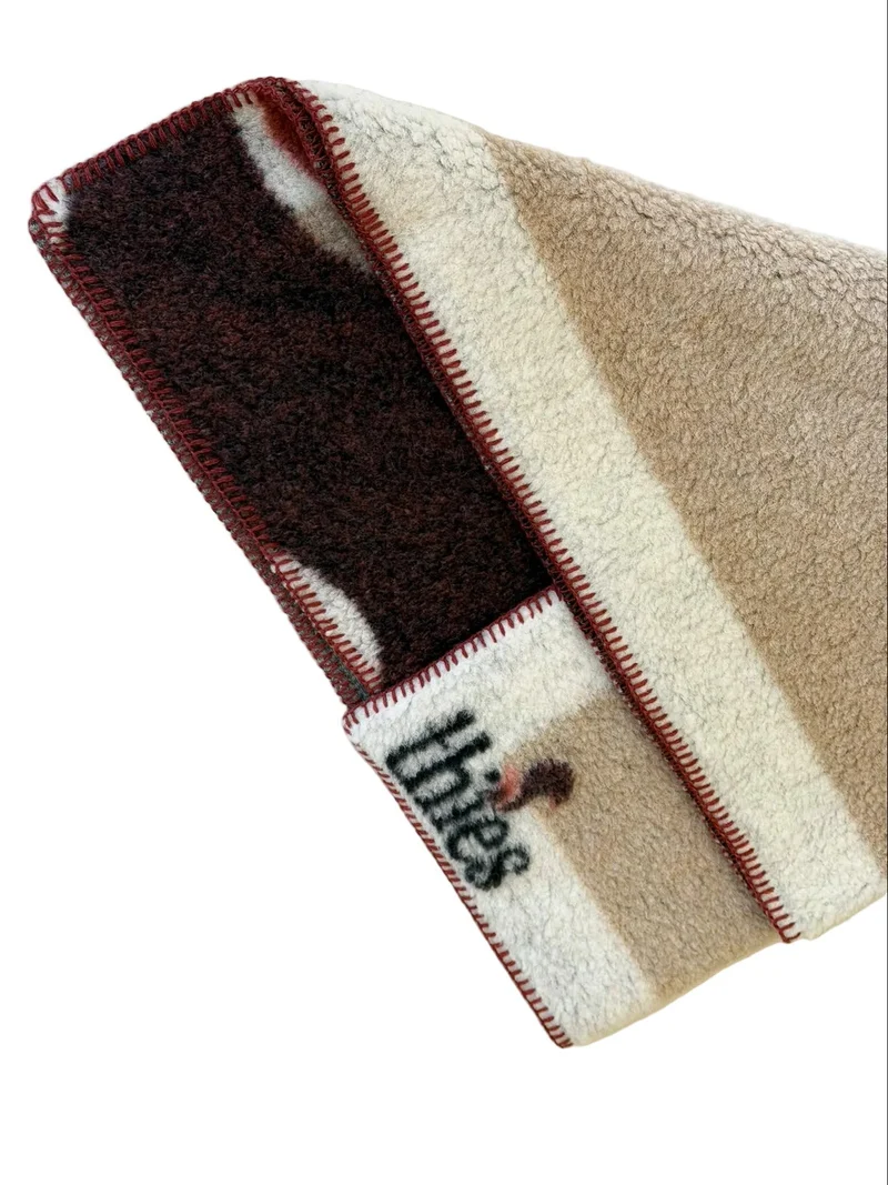 thies Eco Squirrel Wool Blanket beige