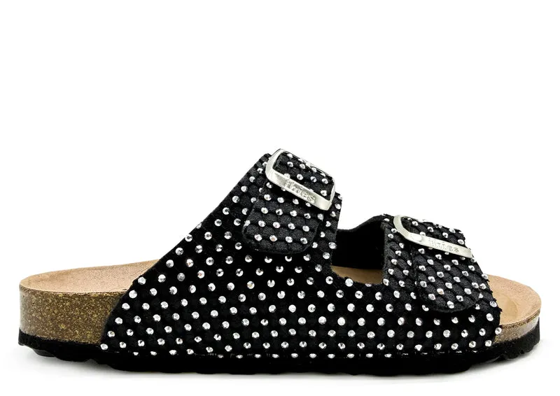 thies 1856 ® Rec Sparkle Sandal black strass