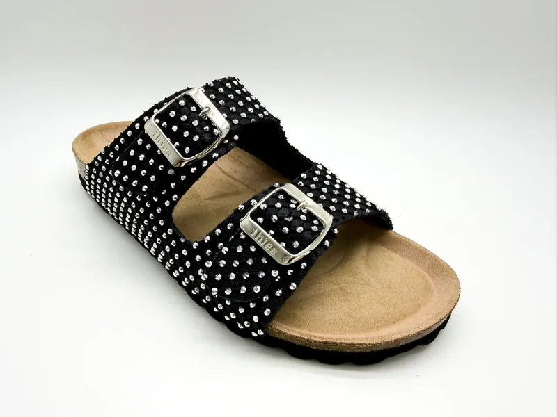 thies 1856 ® Rec Sparkle Sandal black strass