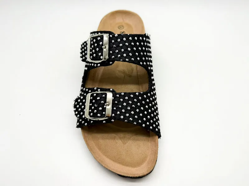 thies 1856 ® Rec Sparkle Sandal black strass