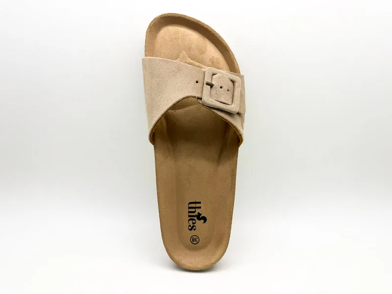 thies 1856 ® Eco Bio Covered Strap Sandal vegan biscotto