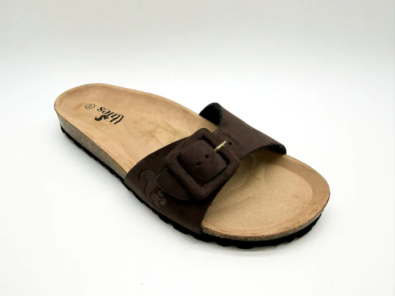 thies 1856 ® Eco Bio Covered Strap Sandal vegan chocolate