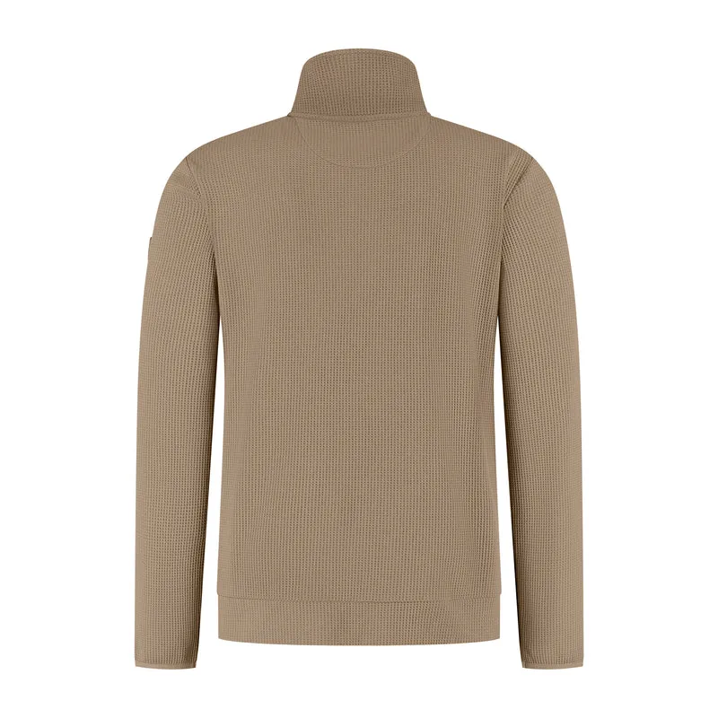 Pavo Herren - Outdoor Strickjacke - Hellbraun