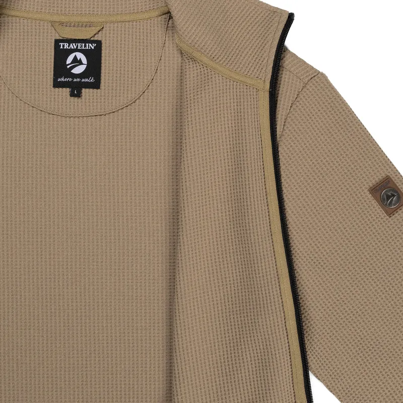 Pavo Herren - Outdoor Strickjacke - Hellbraun