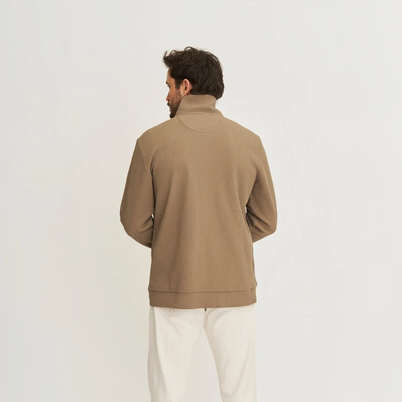 Pavo Herren - Outdoor Strickjacke - Hellbraun