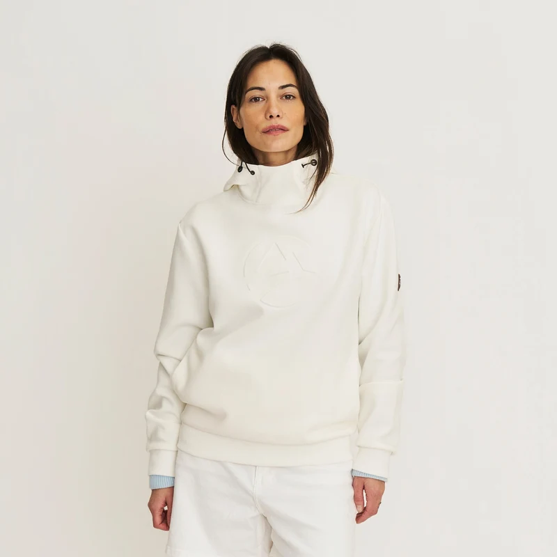Marte Damen - Outdoorpullover - Hoodie - Gebrochenes Weiß