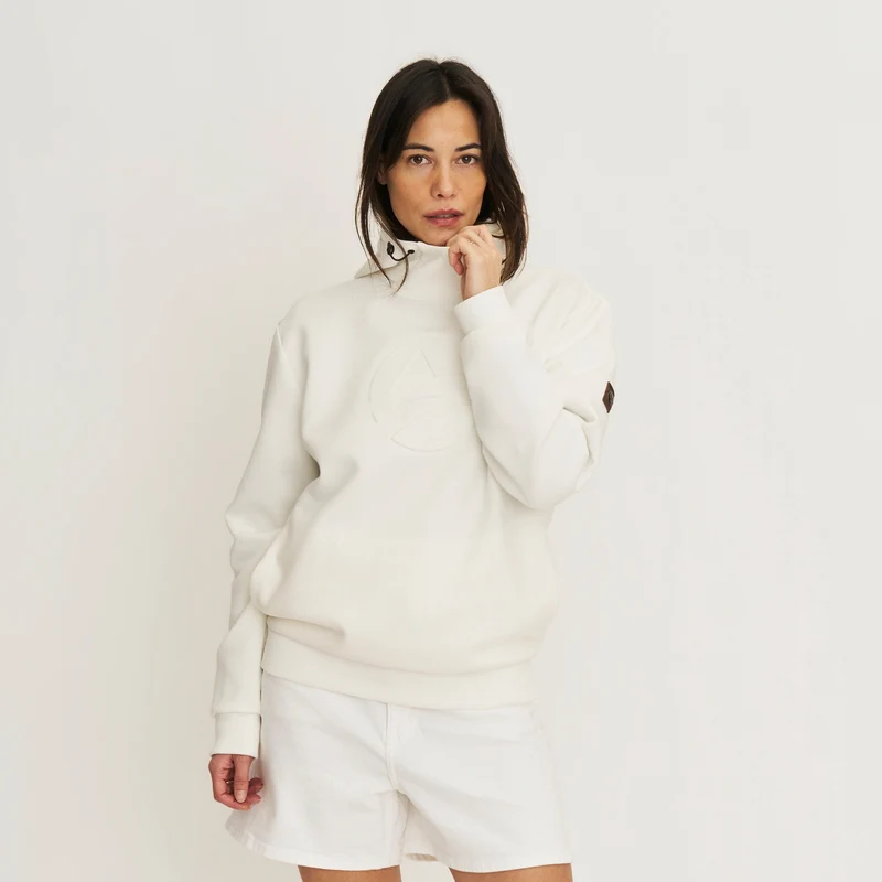Marte Damen - Outdoorpullover - Hoodie - Gebrochenes Weiß