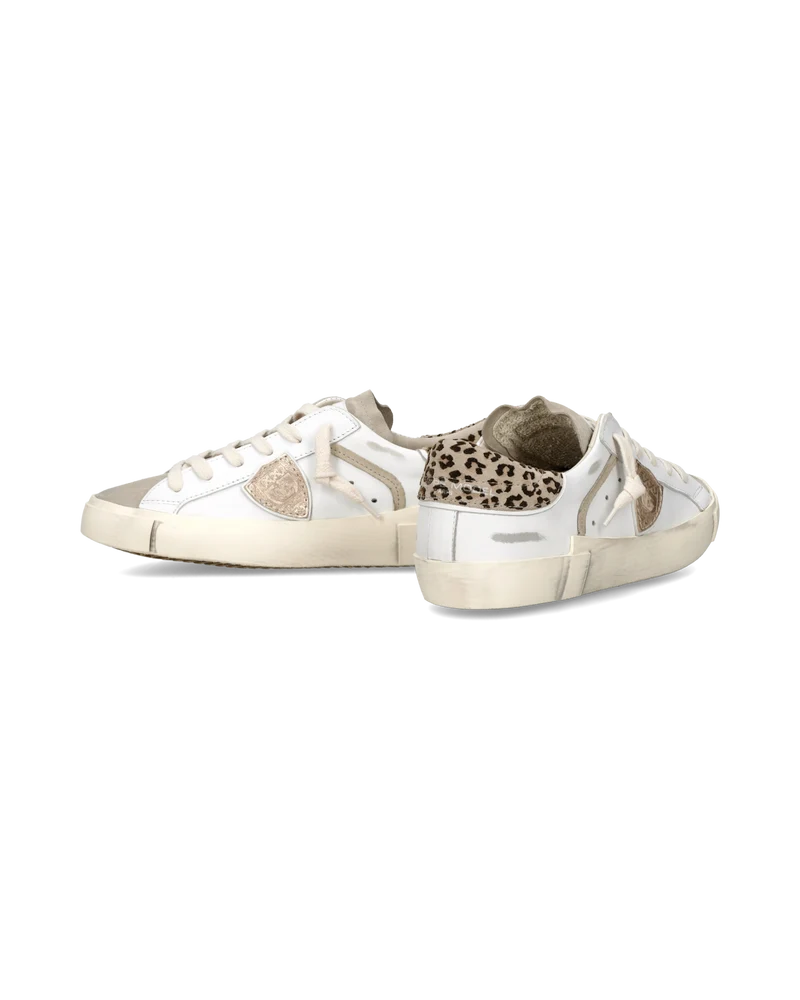 Sneakers Prsx Women, White Mud Animal-Print