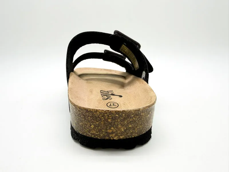 thies 1856 ® Eco Bio Covered Sandal vegan dark stone
