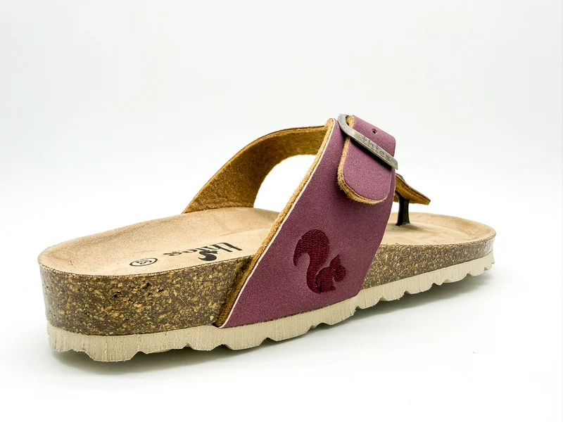 thies 1856 ® Eco Bio Thong Sandal vegan plum