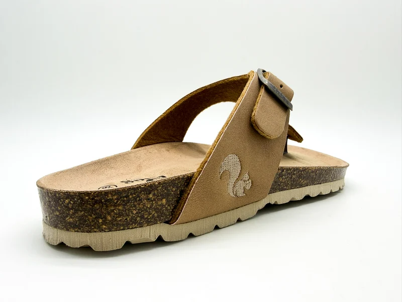 thies 1856 ® Eco Bio Thong Sandal vegan cashew