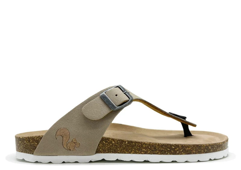 thies 1856 ® Eco Bio Thong Sandal vegan stone