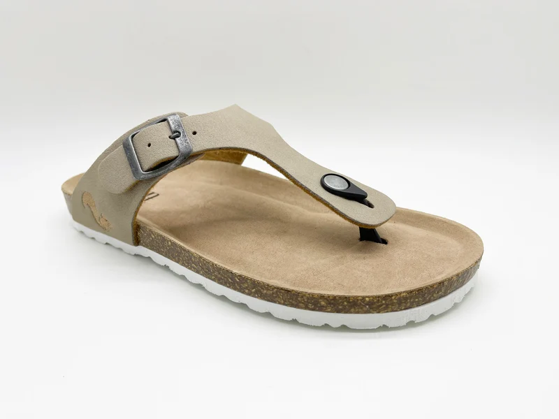 thies 1856 ® Eco Bio Thong Sandal vegan stone