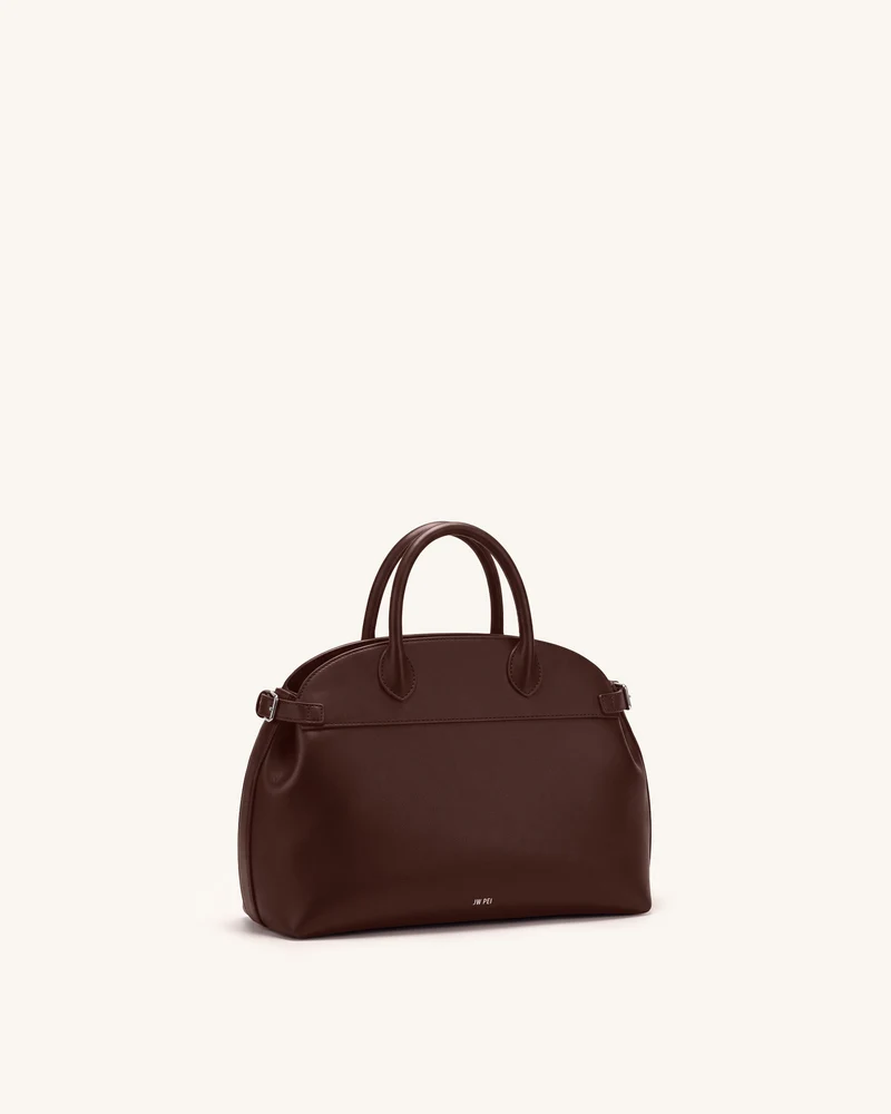 Arden Tasche mit geschwungenem Henkel – Dunkelbraun