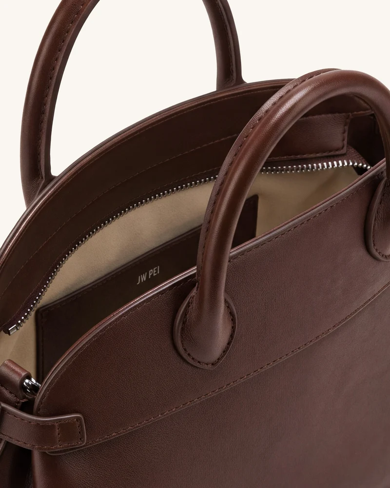 Arden Tasche mit geschwungenem Henkel – Dunkelbraun