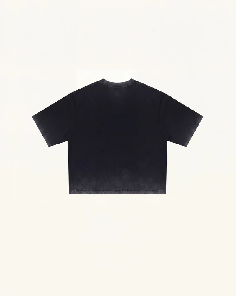 Das Enchanted Strass-Rosen-T-Shirt - Verwaschenes Schwarz