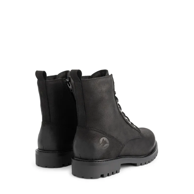 Akland Herren - Schnürboots - Nubukleder - Schwarz