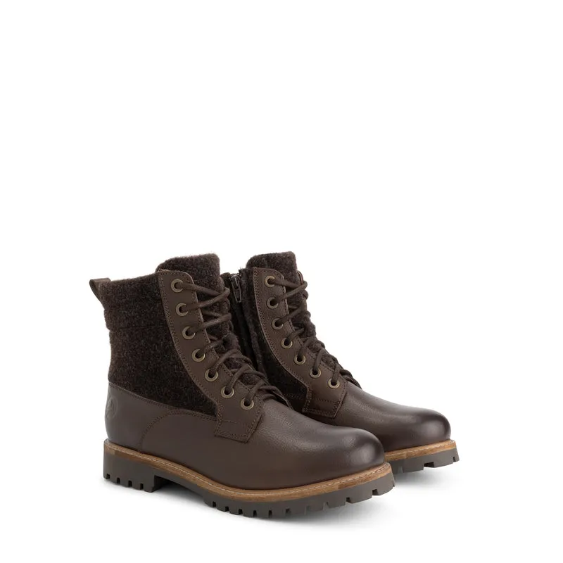 Enningdal Herren - Schnürboots - Wolle/Filz - Dunkelbraun
