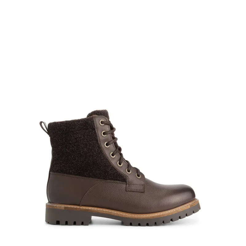 Enningdal Herren - Schnürboots - Wolle/Filz - Dunkelbraun