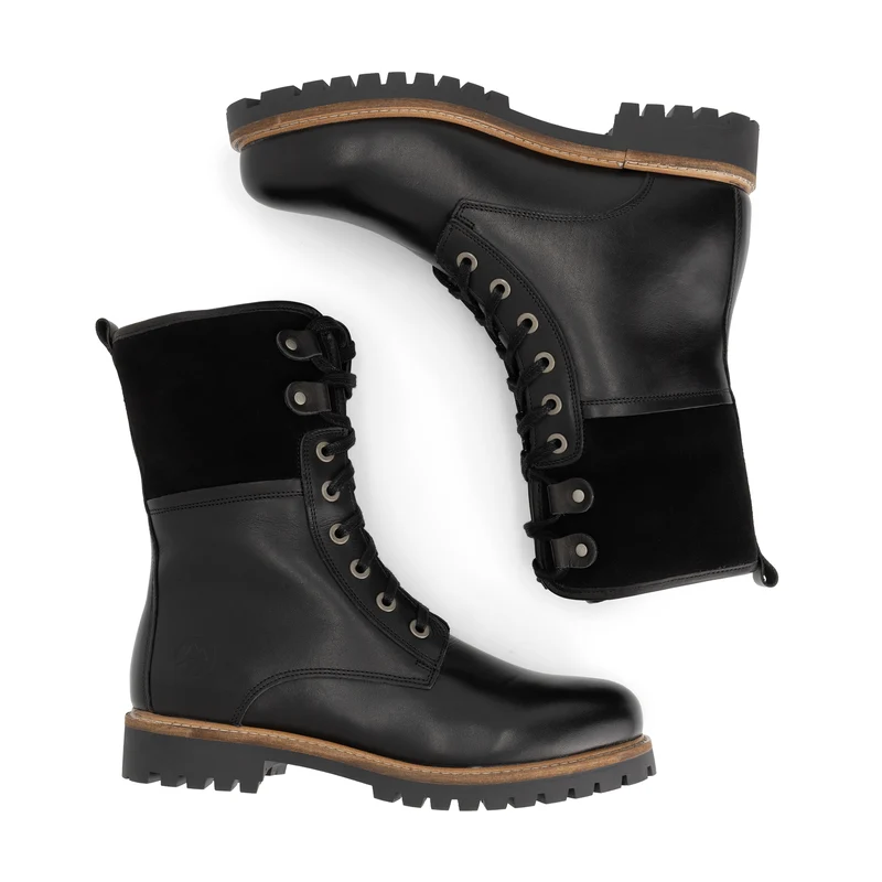 Jostedal Herren - Schnürboots - Wolle gefüttert - Schwarz