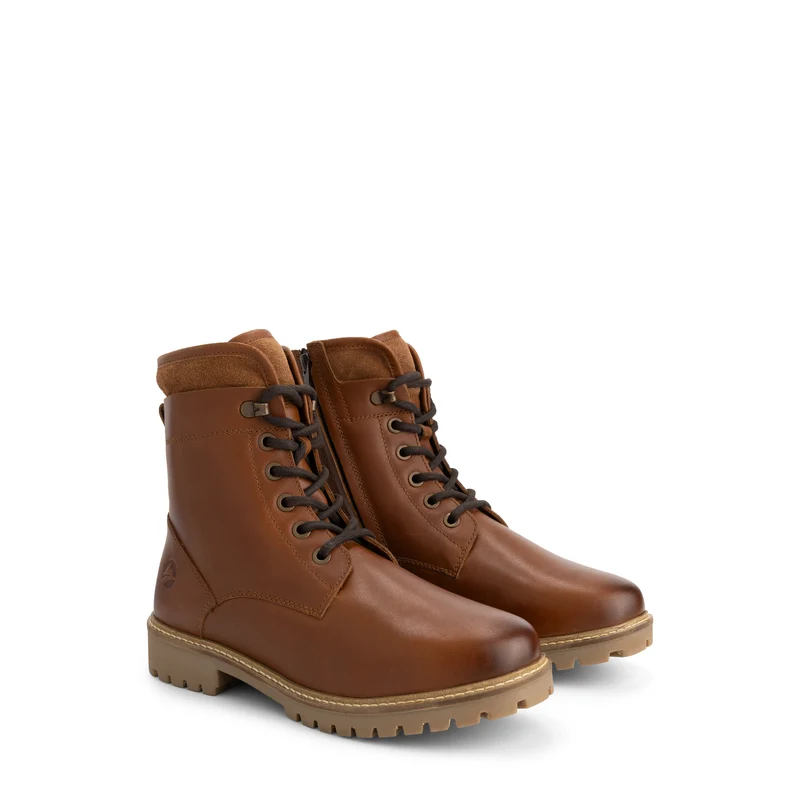 Langdets Herren - Schnürboots - Wolle gefüttert - Cognac