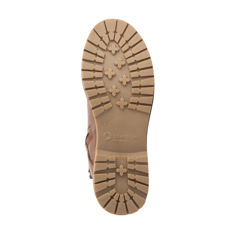 Larvik Damen - Schnürboots - Wolle gefüttert - Cognac