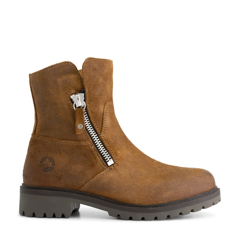 Venning Damen – Stiefeletten – Wildleder – Cognac