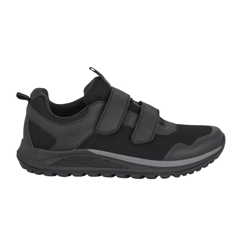 Green Comfort herresneaker med velcro - Sort