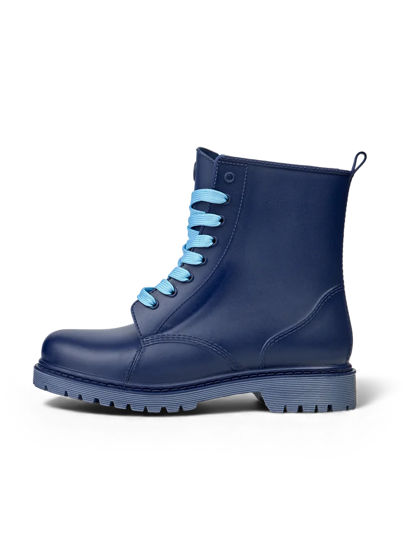 Tiefblaue Regenstiefel für Frauen