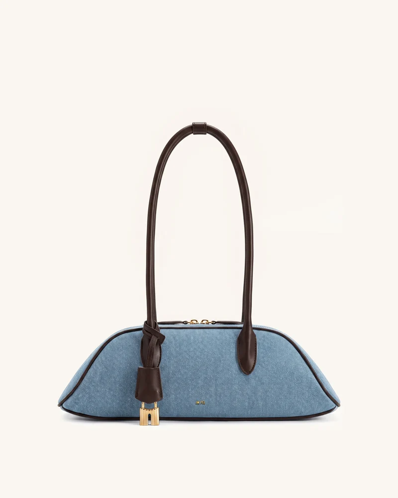 Zora Schultertasche - Hellblauer Denim