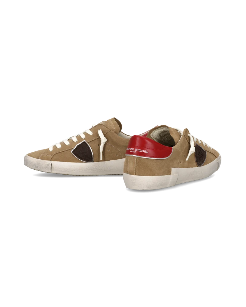 Sneakers Prsx Men, Beige Red