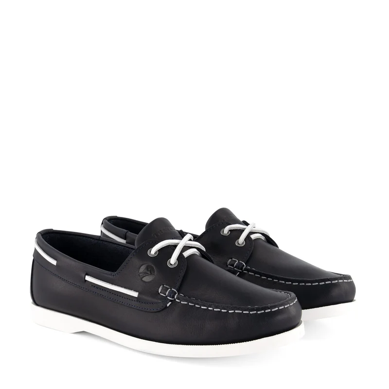 Eidfjord Herren - Bootsschuhe - Leder - Navy