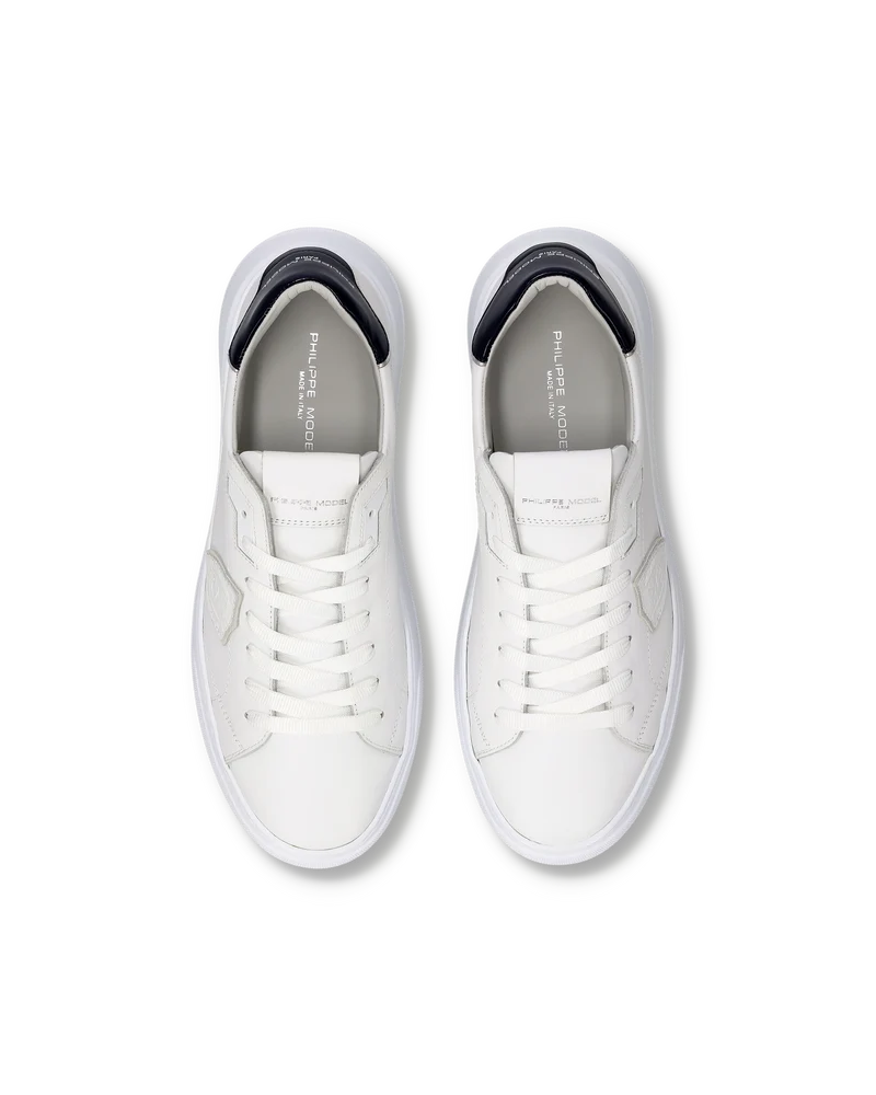 Sneakers Temple Men, White Ocean Blue