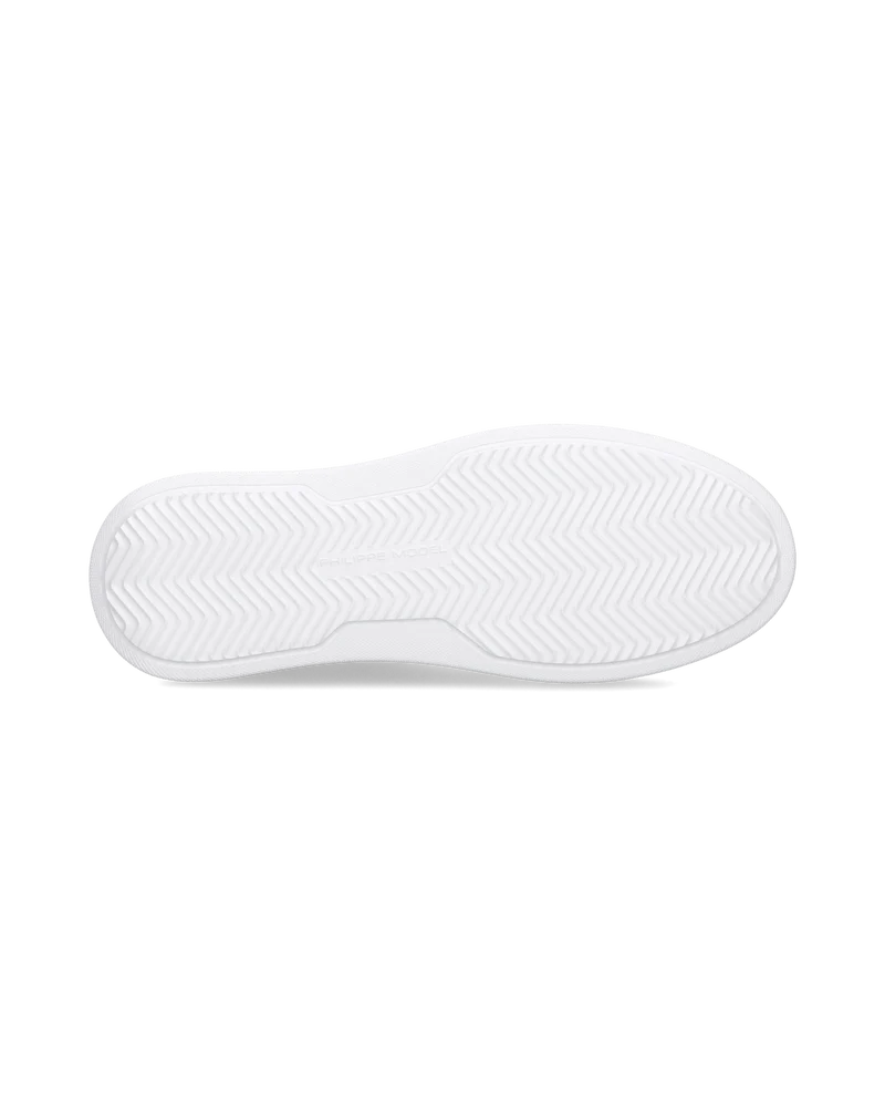 Sneakers Temple Men, White Ocean Blue