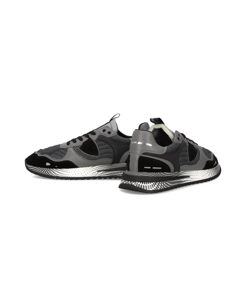 Sneakers Olympique Running Men, Black Grey