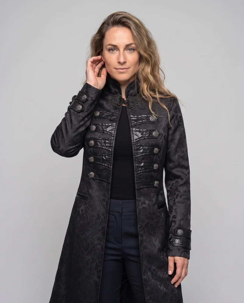 Damen Eleganter Dekorativer Frack mit Aufwendigen Applikationen Nord Taschen