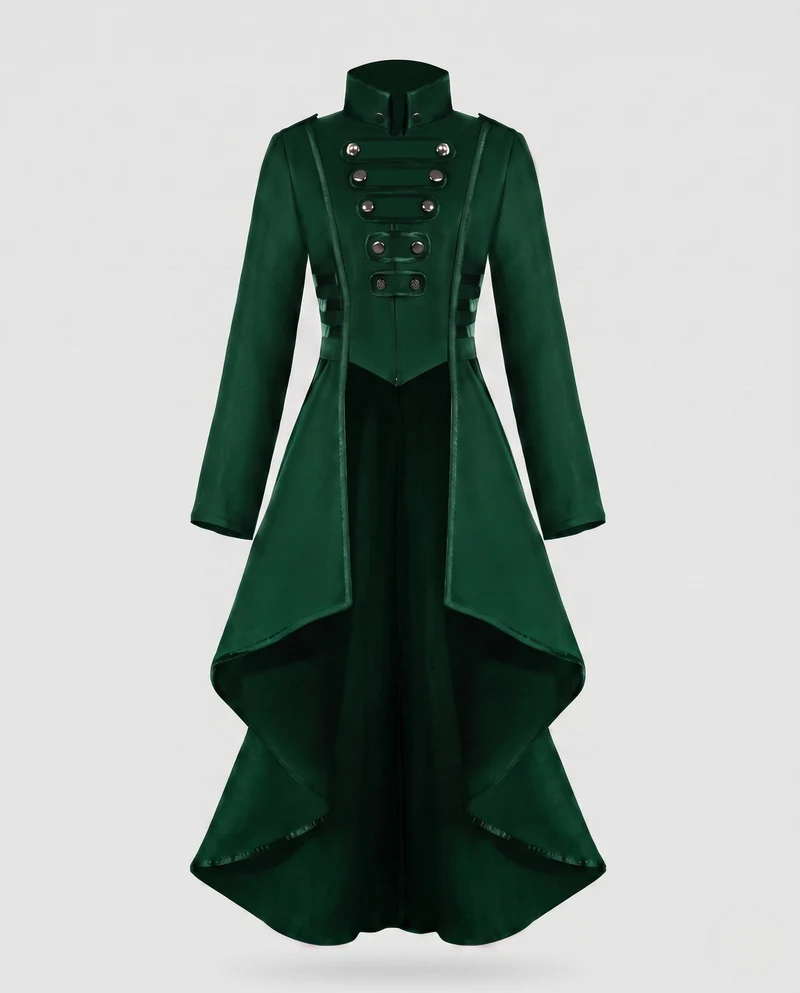 Frauen elegante asymmetrische gepolsterte Jacke mit modischen Knopfdetails Nord Taschen