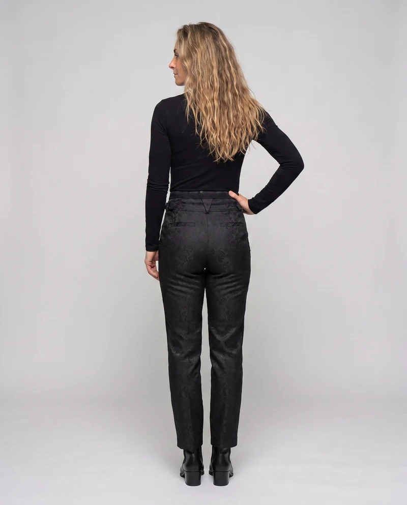 Elegante Stoffhose für Damen mit dekorativem Muster Nord Taschen